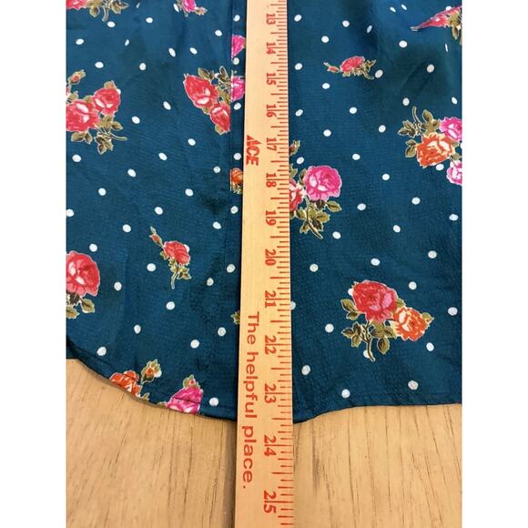 Anthropologie Wellesley Prairie Polka Dot Blouse Floral Cottagecore Retro Boho - Picture 5 of 16